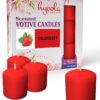 SCENTED VOTIVE CANDLES 9 PK –  STRAWBERRY