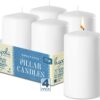 PILLAR CANDLE- 3″ TALL- 4 PACK  WHITE - Image 5