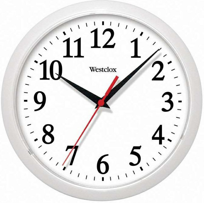 WALL CLOCK-10″-VENTURA – WHITE