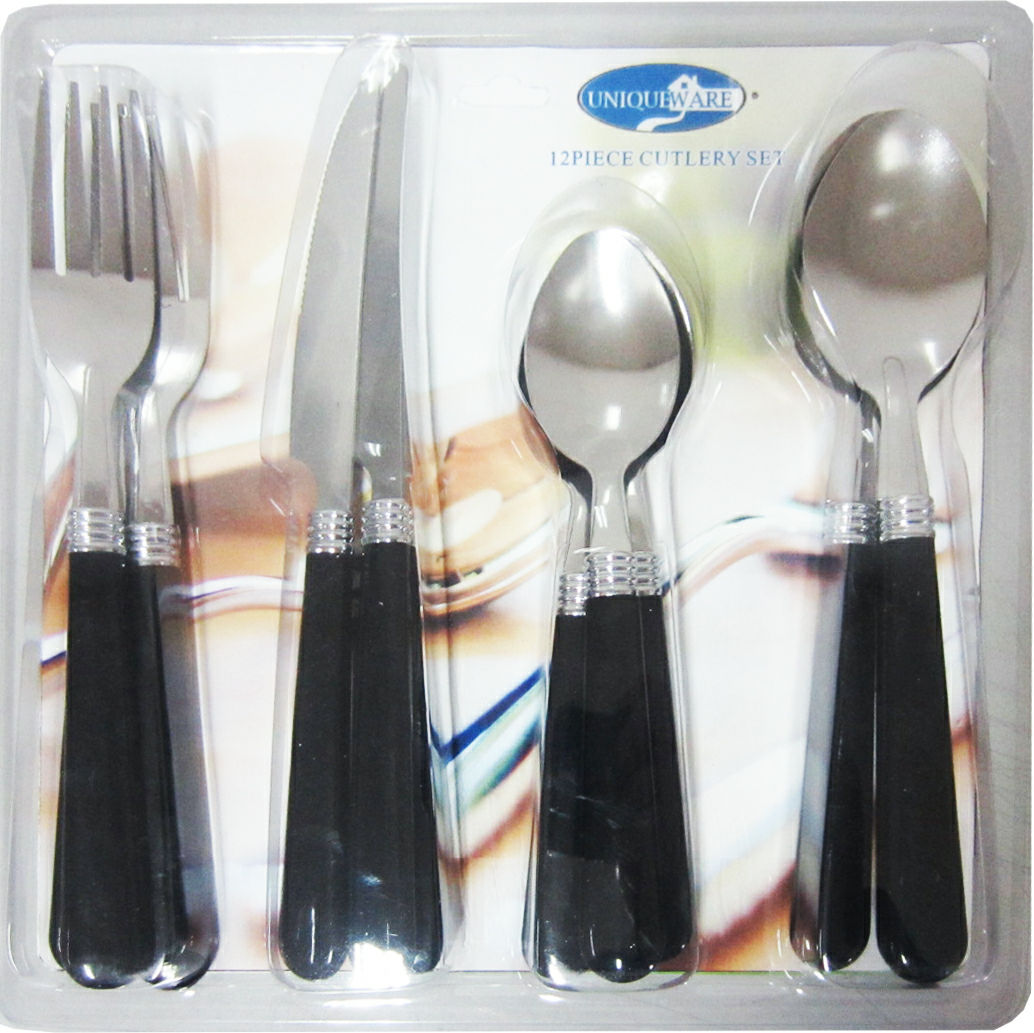 FLATWARE SET-16pc PLASTIC HANDLE