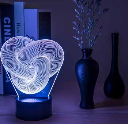 Twist Abstract LED 3D Night Light Touch Control